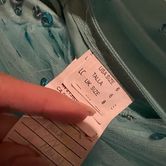 Teal Sweet 16 dress - prom dress - quinceanera dress - Picture 11 of 11